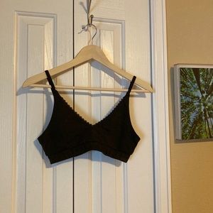 Pact Organic Cotton Pretty Plunge Bra in Heather Grey